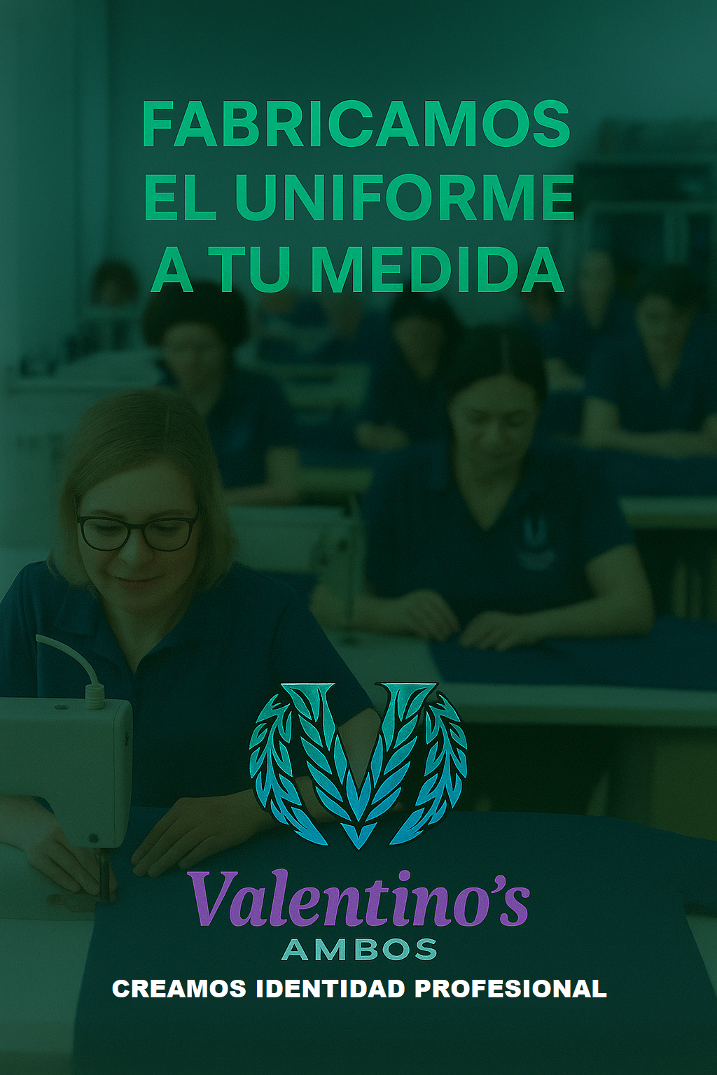 Equipo con uniformes profesionales